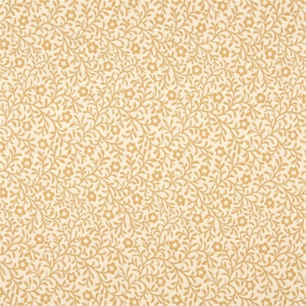 Designer Fabrics 54 in. Wide Gold And Beige Floral Matelasse Reversible Upholstery Fabric F424 - main